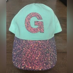 Justice Mint and Pink Glitter Cap